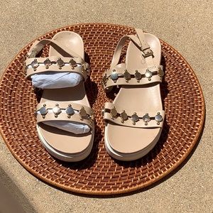 Aldo sandals with metal button details